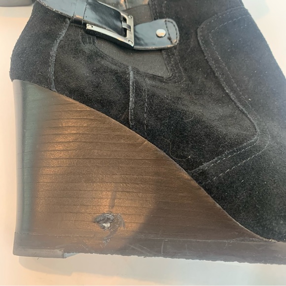 FRANCO SARTO size 12 Warrick wedge suede bootie with zipper and buckle detail - Picture 14 of 16